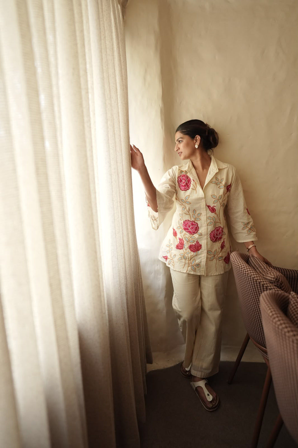 Ivory Floral Co-ord Set