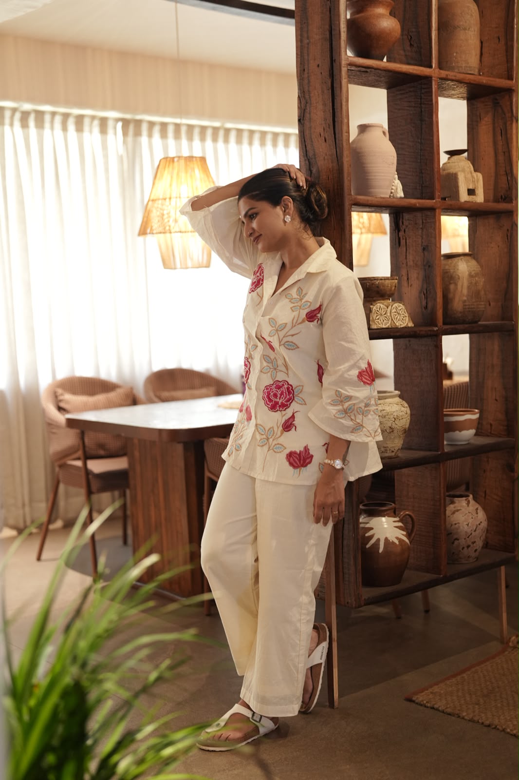 Ivory Floral Co-ord Set